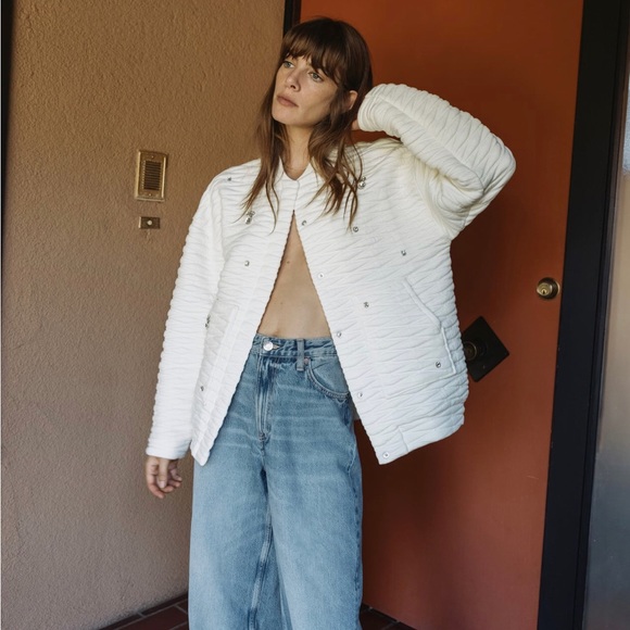 ZARA QUILTED JEWEL BOMBER BLOGGERES FAVORITE - Picture 3 of 9